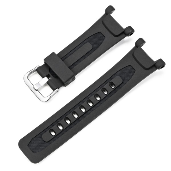Ремінець для Casio Pro-Track PRG-240/PRG-40 Black SI силіконовий чорний (1051-1389)