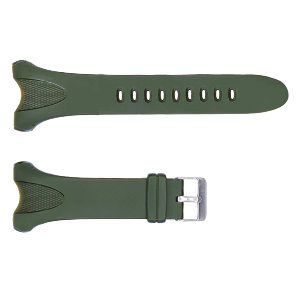 Ремешок для часов Skmei 1326AG Army Green, каучуковый браслет 12 мм, цвет хаки
