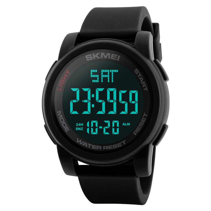 Ремешок для часов Skmei 1257BK Black черный силиконовый 24 мм (1051-1400)