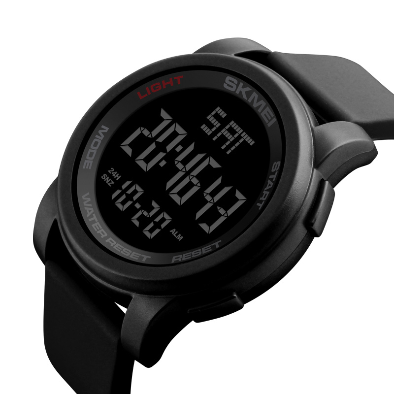 Ремешок для часов Skmei 1257BK Black черный силиконовый 24 мм (1051-1400)