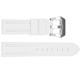 Ремешок для часов 3001 Silicone White-Silver 24 мм белый каучуковый (1051-1417)
