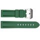 Ремешок для часов 3001 Silicone Green-Silver 24 мм, силиконовый каучук, цвет хаки
