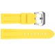 Ремешок для часов 3001 Silicone Yellow-Silver 24 мм силиконовый желтый с серебристой застежкой