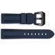 Синий каучуковый ремешок для часов 3001 Silicone Blue-Black 24 мм (SKU: 1051-1421)