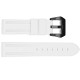 Ремешок для часов 3001 Silicone White-Black 24 мм, силиконовый белый с черным