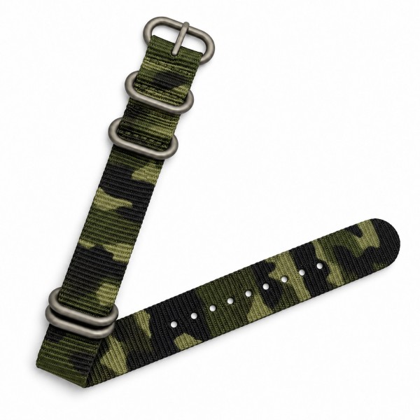 Ремешок для часов Nato Camo A-Tacs 22 мм текстильный камуфляжный милитари