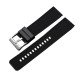 Ремешок 3013 Black-Silver 24 мм (Нейлон/Каучук) — комбинированный браслет для часов