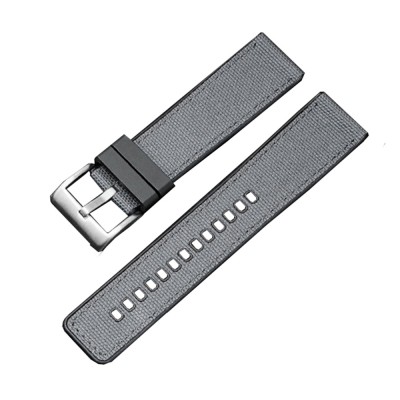 Ремінець 3013 Gray-Silver 24 мм (Нейлон/Каучук)