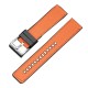 Ремешок 3013 Orange-Silver 24 мм (Нейлон/Каучук) для часов — комбинированный браслет