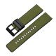 Ремінець для годинника 3013 Green-Black 24 мм (Нейлон/Каучук), комбінований браслет зелено-чорний