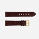 Ремешок для часов 3017 Brown-Gold кожаный коричневый с золотистой пряжкой (1051-1490)