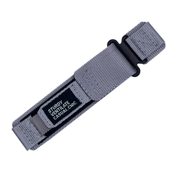 Ремінець для годинника Nylon 3022 Grey 22 мм — сірий нейлоновий браслет Nylon accessories