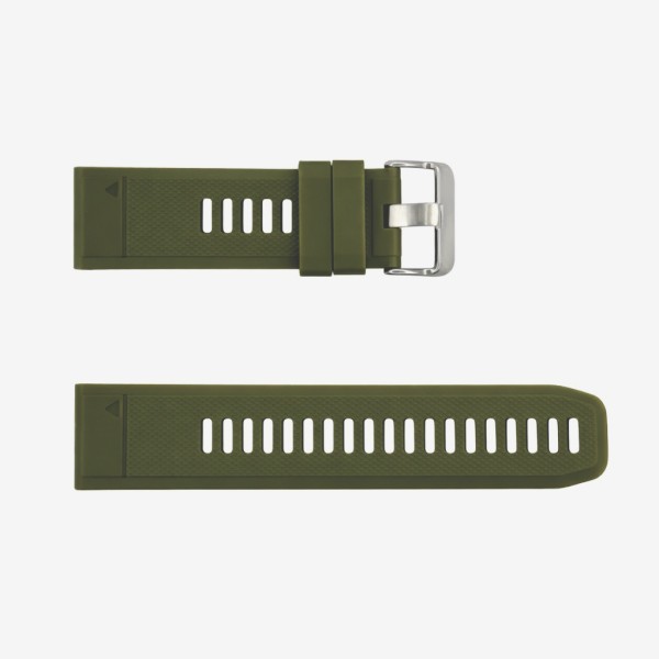 Ремінець для годинника Skmei 2122/2095 Army Green-White STOPPED 26 мм силіконовий