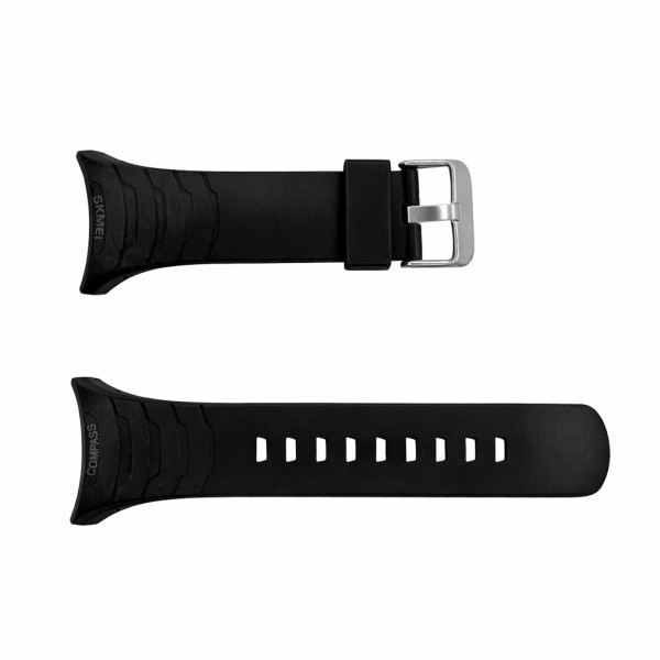 Ремінець для годинника Skmei 2166BK Black силіконовий чорний (1051-1592)