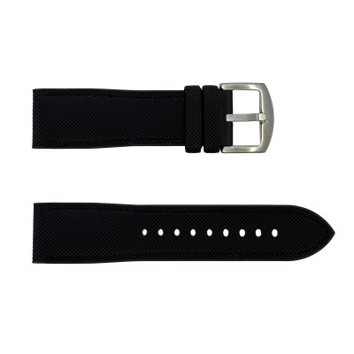 Ремінець для годинника Awarder 040/041 Black-Silver 24 мм