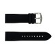 Ремінець для годинника Awarder 040/041 Black-Silver 24 мм шкіряний чорний зі сріблястою пряжкою
