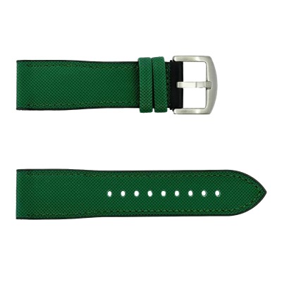 Ремінець для годинника Awarder 040/041 Green-Silver 24 мм