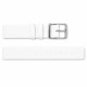 Ремешок для часов 18 мм Кожаный White-Silver (SKU: 1051-1647) белый с серебристой пряжкой