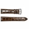 Ремінець для годинника Лакований Brown-Silver 20 мм