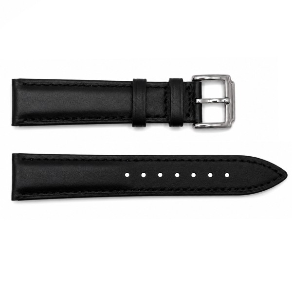 Ремешок для часов Ремешки для часов Кожаный Black-Silver 18 мм (1051-1656)