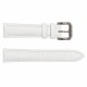 Ремешок для часов Кожаный White-Silver 16 мм белый с серебристой пряжкой (SKU: 1051-1665)