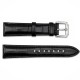 Ремешок для часов Кожаный Black-Silver 20*18 мм (1051-1676) черный с серебристой пряжкой