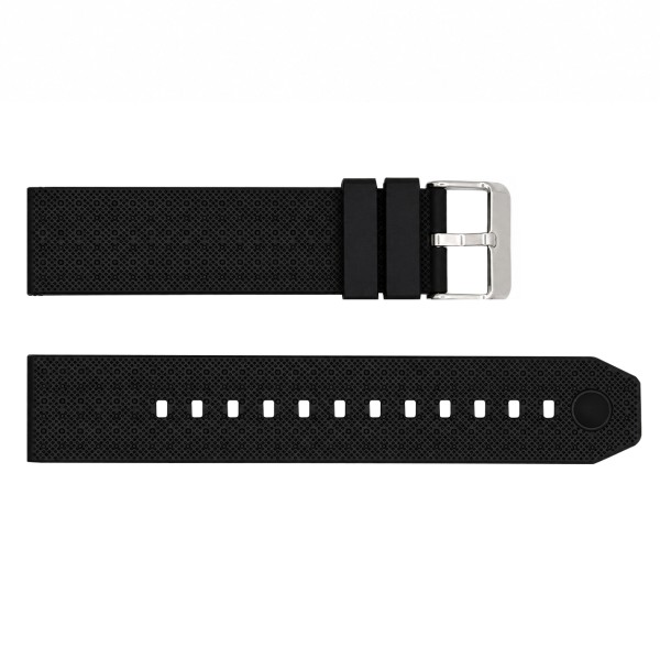 Ремінець для годинника Skmei 1206 Black-White 22 мм (1051-1699) силіконовий чорно-білий