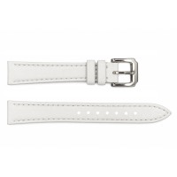 Ремінець для годинника Шкіряний White-Silver 14 мм