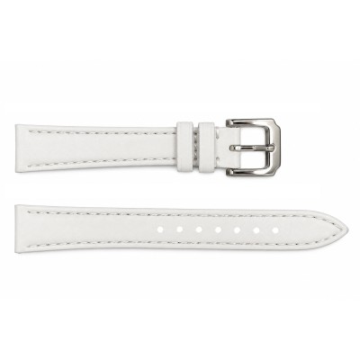 Ремінець для годинника Шкіряний White-Silver 14 мм