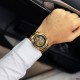 Чоловічий механічний годинник Forsining 8130 Gold-Black з автопідзаводом та люмінесценцією