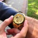 Мужские механические часы Forsining 8130 All Gold Automatic с автоподзаводом и золотистым браслетом