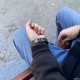 Чоловічий механічний годинник Forsining 8130 Black-Gold-Black з автопідзаводом та скелетонованим циферблатом