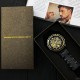 Чоловічий механічний годинник Forsining 8130 Black-Gold-Black з автопідзаводом та скелетонованим циферблатом