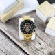 Чоловічий механічний годинник Forsining 6913 Gold-Black з автопідзаводом та турбійоном
