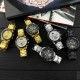 Мужские механические часы Forsining 6913 Gold-Black-Gold с автоподзаводом и хронографом