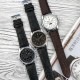 Мужские механические часы Forsining 319 Black-Cuprum-Black с автоподзаводом и кожаным ремешком