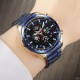 Чоловічий механічний годинник Forsining 6909 Blue-Cuprum-Black з автопідзаводом та повним календарем