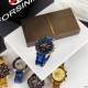Чоловічий механічний годинник Forsining 6909 Blue-Cuprum-Black з автопідзаводом та повним календарем