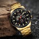 Мужские механические часы Forsining 6909 Gold-Black с автоподзаводом и календарем
