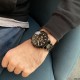 Мужские механические часы Forsining 6909 All Black-Red с автоподзаводом и полным календарем