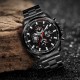 Мужские механические часы Forsining 6909 All Black-Red с автоподзаводом и полным календарем