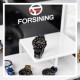 Мужские механические часы Forsining 6909 All Black-Red с автоподзаводом и полным календарем