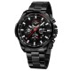 Мужские механические часы Forsining 6909 All Black-Red с автоподзаводом и полным календарем