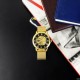 Мужские механические часы Forsining 8099M Gold-Black Mesh с автоподзаводом и минеральным стеклом