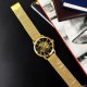 Мужские механические часы Forsining 8099M Gold-Black Mesh с автоподзаводом и минеральным стеклом