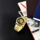 Мужские механические часы Forsining 8099M Gold-Black Mesh с автоподзаводом и минеральным стеклом