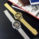 Мужские механические часы Forsining 8099M Gold-Black Mesh с автоподзаводом и минеральным стеклом
