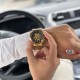 Чоловічий механічний годинник Forsining 8042 Gold-Black з автопідзаводом та золотистим сталевим браслетом