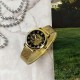 Женские механические часы Forsining 8099M Gold-Black Lady Mesh с автоподзаводом