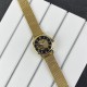 Женские механические часы Forsining 8099M Gold-Black Lady Mesh с автоподзаводом